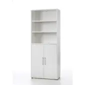 Hioshop Prisme kantoorbenodigdheden 2 planken, 2 deuren wit.