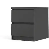 Hioshop Nada nachtkastje 2 lades mat zwart .