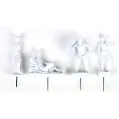Gift Republic standbeelden plantenbak decoratie - Wit / Polystone