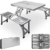 Casaria Campingtafel aluminium voor 4 personen opvouwbar