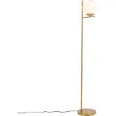 QAZQA Art Deco vloerlamp goud en opaal glas - Flore