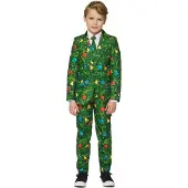 Suitmeister kostuum Christmas Green Tree Light Up groen Jongens Polyester Reverskraag - maat 134/152