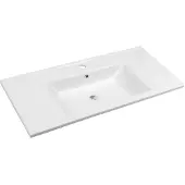 Aqualine Zuno keramische wastafel 100cm wit