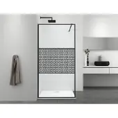 Badstuber Femm douchewand met privacyband 100x195cm zwart