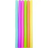 DOTZ 6 Rechte silicone rietjes in verschillende kleuren 25cm