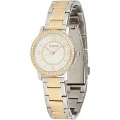 GUESS Analoog horloge 'Melody' goud / zilver / wit