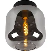 Lucide JOANET - Plafonnière (Plafondlamp) - Ø 25 cm - 1xE27 - Fumé