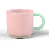 LUND Koffie Mok London Skittle Stapelbaar Pink & Mint
