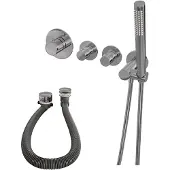 Brauer Chrome Edition inbouw badkraan met badvulcombinatie en staafhanddouche chroom