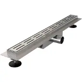 Brauer Small douchegoot 60cm met standaard rooster en flens RVS geborsteld