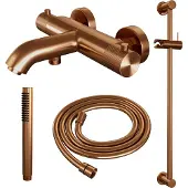 Brauer Copper Carving thermostatische badkraan koper geborsteld PVD set 1