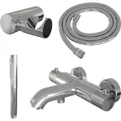 Brauer Chrome Carving thermostatische badkraan chroom set 3