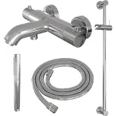 Brauer Chrome Carving thermostatische badkraan chroom set 1