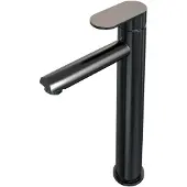 Brauer Wastafelmengkraan gunmetal edition coldstart opbouw hoog platte hendel geborsteld gunmetal pvd