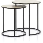 Furnilux Setto brass –bijzet tafels small set van 2 - zwart