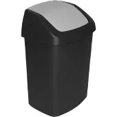 Keter afvalbak Swing - Prullenbak - 10L - Zwart - Grijs
