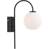 Herstal Ballon muurlamp zwart