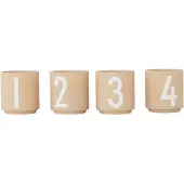 Design Letters espressokop 4-pack Beige