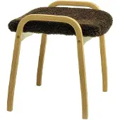 Swedese Lamino Stool Sheepskin/ Espresso - Voetenbanken Beuken Beech - 23010|R1262