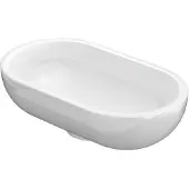 Ink One Opzet Fonteinkom Ovaal 33x19cm Polystone - Glans Wit - 8718835076047 - Wastafels, Fonteinen, Opzetfonteinen