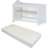 Cabino Baby Bed Met Matras Ohio Wit 60 x 120 cm