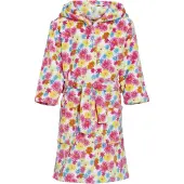 Playshoes Girls Badjas fleece bloemen