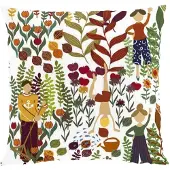 Arvidssons textil Trädgård kussenhoes 47x47 cm Roestkleur