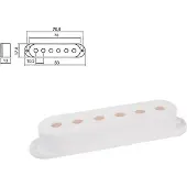 Boston SPC-10-WH pickup cover, Stallion model single coil, 83,0-70,0x17,8x18,0mm, 3 stuks, wit