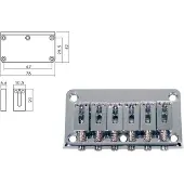 Boston B-1508-C Brug-Staartstuk - Chroom, 10,5mm Pitch