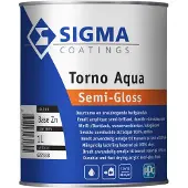 Sigma Torno Aqua Semi-Gloss | Halfglans Lakverf Binnen & Buiten 1 LTR - Kleur|1|2
