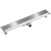 Alvoro Evo Douchegoot Met Sleufrooster - 90cm - Geborsteld RVS - Douche - 5404024100053