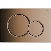 Geberit Sigma 01 bedieningsplaat tweeknops frontbediening Edelmessing