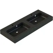 Allibert Outlet wastafel roke 120,5x10x46,5 cm zwart