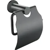 Aloni toiletrolhouder met klep – gunmetal