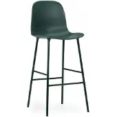 Normann Copenhagen Barstoel Form Bar Chair 75 cm Steel Green