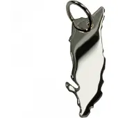 MOOYE ® - Collectie Zilveren Landkaart Aruba ketting hanger