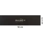 Walluxe Leathr Zeeuws Zwart Uni Zelfklevend 1 m² - 12,5 x 50 cm