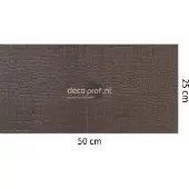 Walluxe Leathr Gracieus Grijs Croco Zelfklevend 1 m² - 25 x 50 cm