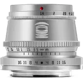 TTArtisan APS-C 35mm f1.4 Fuji X mount Silver