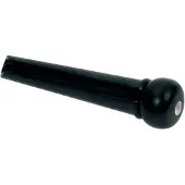 Boston brugpen, kunststof, zwart, 3mm parelmoer stip, 12-pack