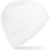 Beechfield - Wintermuts gebreide beanie wit voor volwassenen polyacryl