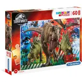 Clementoni - 26456 - SuperColor 60 stuks Maxi - Jurassic World