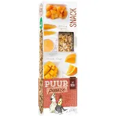 Witte molen Puur Pauze 2 sticks grote parkieten Abrikoos en Mango
