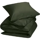 Yumeko Dekbedovertrek set Katoen Satijn 140x220 Groen - Eco, Bio & Fairtrade