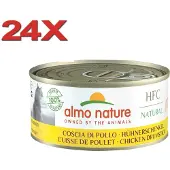 Almo Nature 24x HFC - Kattenvoer Natvoer Blik - Natural - Kippenbout - 150g
