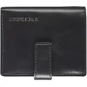 Maverick Kaarthouder Maverick All Black compact RFID leer zwart