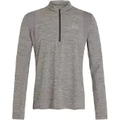Protest Skipully Men Strayed 1/4 Zip Top Dark Grey Melee-S
