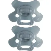 Difrax Fopspeen Natural - 6 tot 12 Maanden - Grijs - 2 Stuks