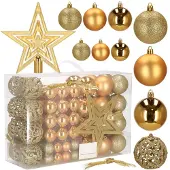 Springos Kerstballen 100 Stuks Goud Tinten