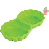 Paradiso Toys Zandbak met deksel schelp 87 x 78 x 18 cm groen